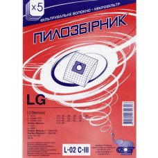 Мешок пылесборник L-02 C-III для пылесосов LG, микроволокно, Слон, 1 шт, 801-L02-3