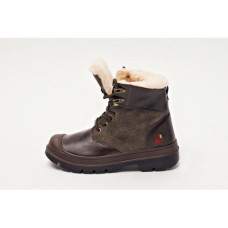 Зимові теплі коричневі черевики на хутрі 36,37 розмір, 20-37941