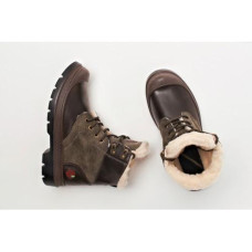 Зимние теплые коричневые ботинки на меху  размер, 20-37941