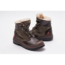Зимние теплые коричневые ботинки на меху 36,37 размер, 20-37941