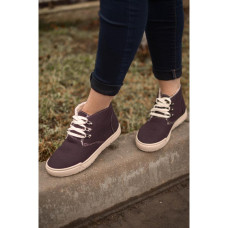 Зимние пурпурные ботинки под замшу  размер, цвет баклажан, 20-37944