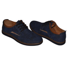 Літні чоловічі туфлі на шнурках 44 розмір, мокасини перфоровані, 105-62-332