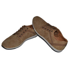 Летние мужские туфли на шнурках 40 размер, мокасины перфорированные, 105-82-014