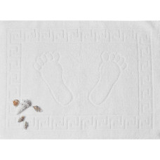 Полотенце махровое для ног белое (Турция), 49-60594