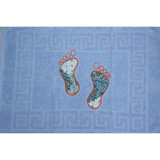 Полотенце махровое Ножки цвет: голубой (Турция), 49-60596