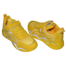Жовті літні дитячі кросівки, сітка 32,33,34,35,36,37 розмір, 107-219-3313