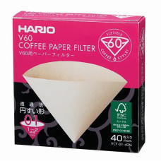 Фільтри Hario V60 01 40 шт. BOX Натуральні, 171-65392