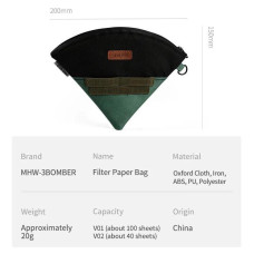 Чохол MHW-3Bomber Filters Bag органайзер для фільтрів Темний, 171-65553