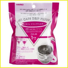 Дріп пакети V60 My Cafe Drip Filter 01 Hario 22 шт. Паперові фільтри для кави, 171-65576