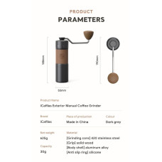 Ручна кавомолка iCafilas Exterior Premium Coffee Grinder, 172-65765