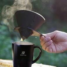 Пуровер Hario V60 Flat Dripper Zebrang 02 Силиконовый складной, 176-65864
