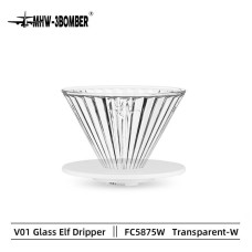 Пуровер Elf Glass MHW-3Bomber Стеклянный Белый, 176-65887