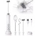 Электрический вспениватель молока Milk Frother 3 в 1 капучинатор с зарядной базой Малиновий, 174-65909