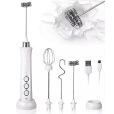 Электрический вспениватель молока Milk Frother 3 в 1 капучинатор с зарядной базой Бирюзовий, 174-65910
