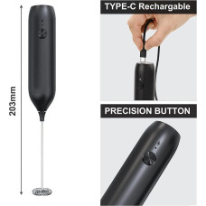 Капучинатор аккумуляторный Milk Frother Black Вспениватель на подставке, 174-65914