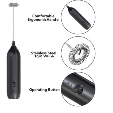Капучинатор аккумуляторный Milk Frother Black Вспениватель на подставке, 174-65914