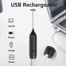 Капучинатор аккумуляторный Milk Frother Black Вспениватель на подставке, 174-65914