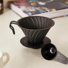 Металлический Пуровер Hario V60 02 Черный, 176-65973