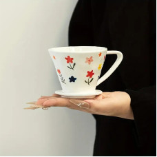 Пуровер Floral Coffee Керамическая воронка для кофе, 176-65989