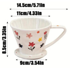 Пуровер Floral Coffee Керамическая воронка для кофе, 176-65989